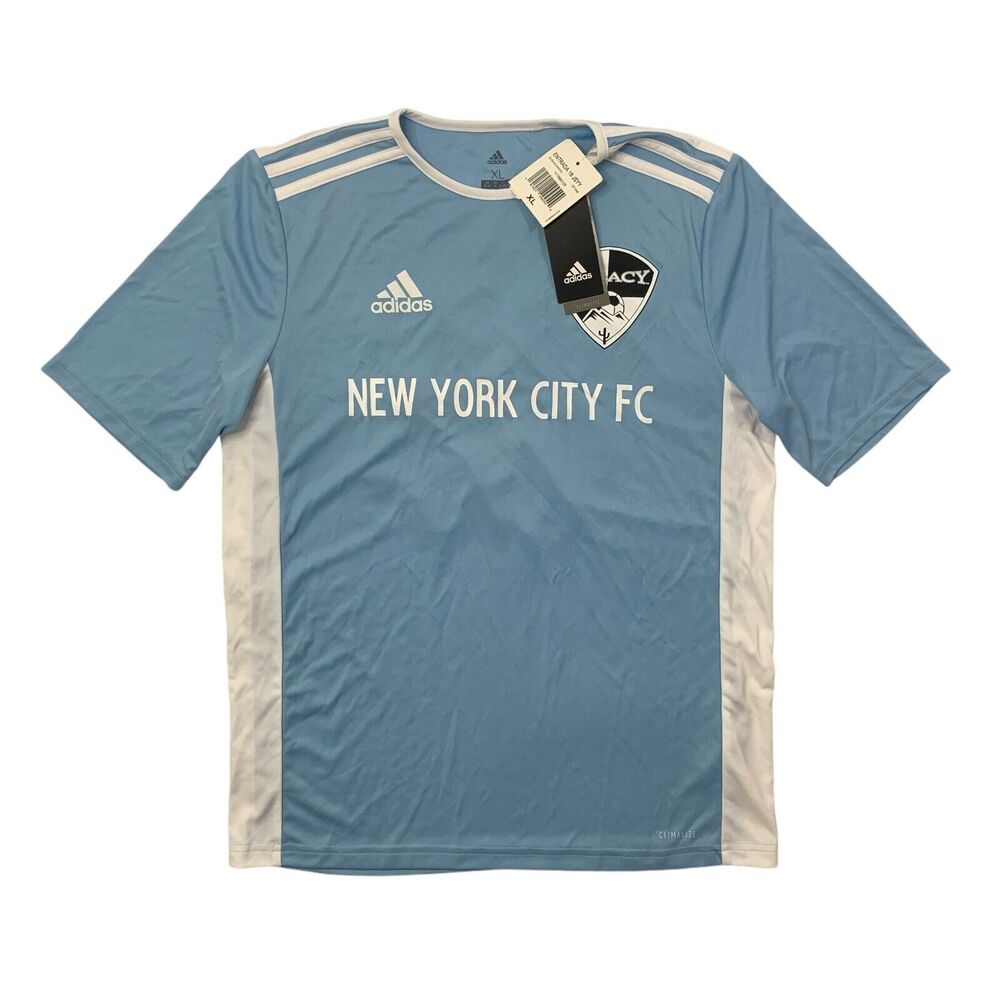 Adidas Jersey Boys XL Sky Blue Entrada 18 New York City FC Native Grill Wings 45